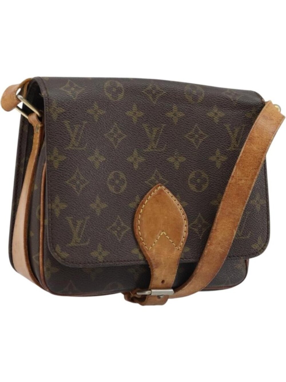 LOUIS VUITTON Monogram Cartouchiere MM Shoulder Bag M51253